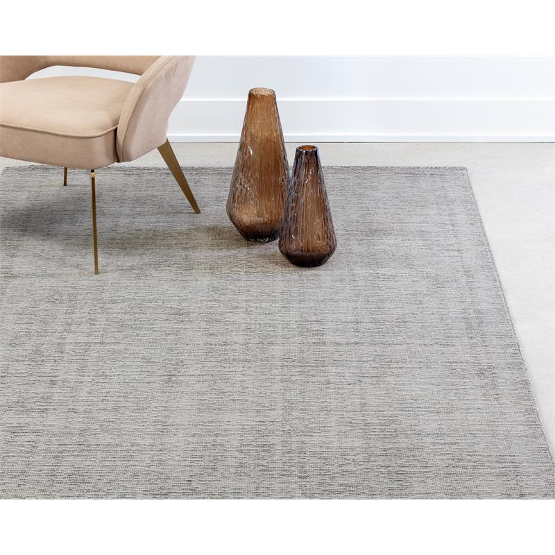 Sunpan Whistler 9x12 Modern Wool Hand-Loomed Rug in Gray Finish