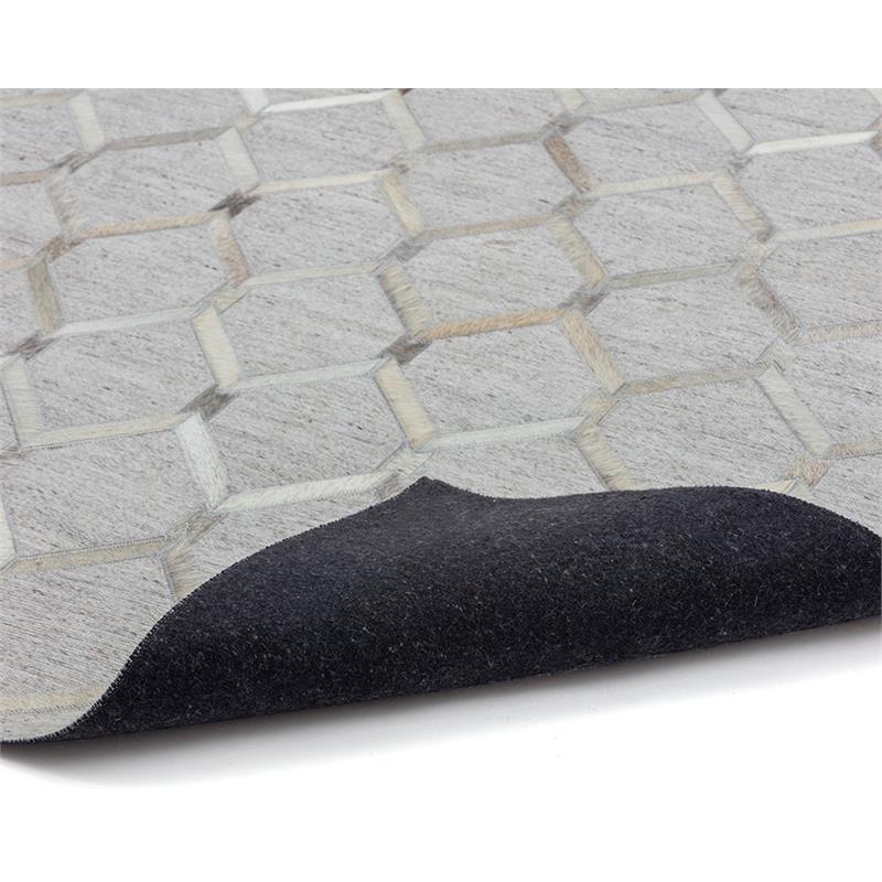 Sunpan Bordeaux 9x12 Modern Fabric Hand-Made Rug in Ivory/Gray