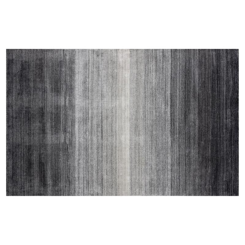Sunpan Lagos 5x8 Modern Viscose Fabric Hand-Loomed Rug in Gray
