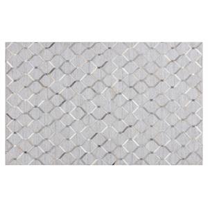 Sunpan Bordeaux 5x8 Modern Fabric Hand-Made Rug in Ivory/Gray