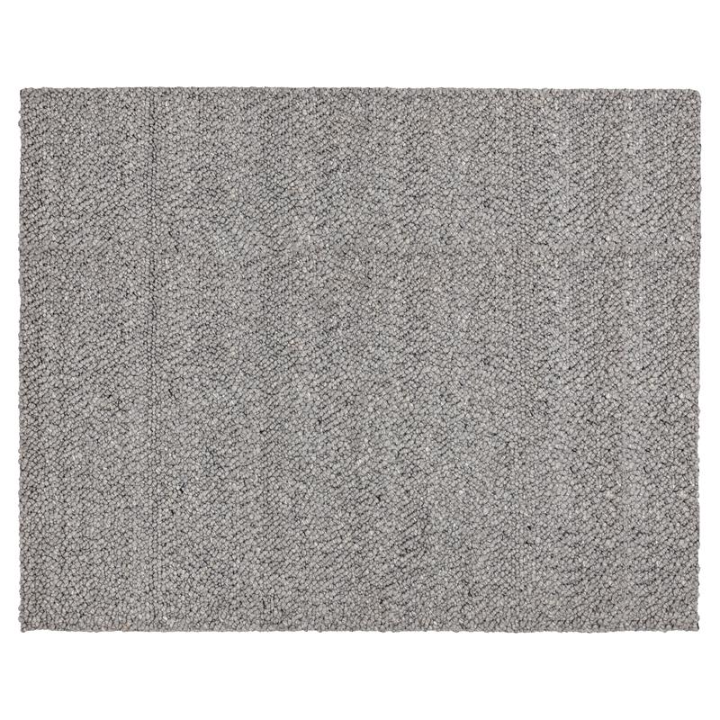 Sunpan Umea 8x10 Contemporary Wool Hand-Woven Rug in Silver Finish