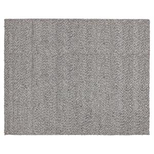 sunpan umea 8x10 contemporary wool hand-woven rug in silver finish