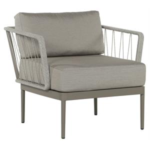 Sunpan Catania 19&quot Modern Fabric Armchair in Gray/Pallazo Taupe