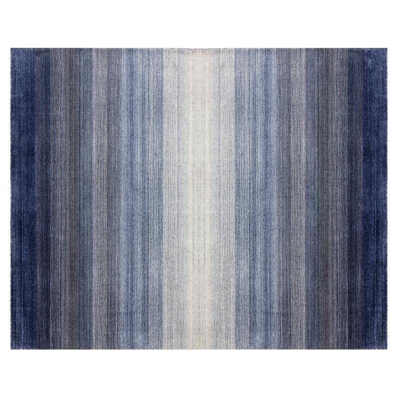 Sunpan Lagos 8x10 Modern Viscose Fabric Hand-Loomed Rug in Blue
