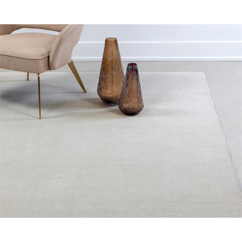 Sunpan Whistler 9x12 Modern Wool Hand-Loomed Rug in Ivory Finish