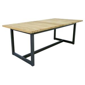 Sunpan Geneve 80&quot Modern Wood Extension Dining Table in Natural