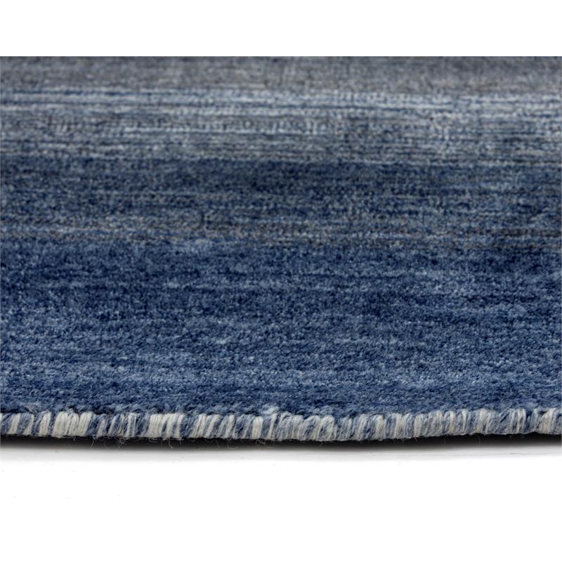 Sunpan Lagos 9x12 Modern Viscose Fabric Hand-Loomed Rug in Blue