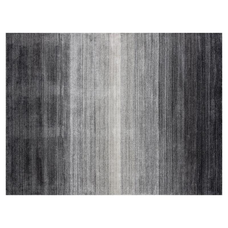 Sunpan Lagos 9x12 Modern Viscose Fabric Hand-Loomed Rug in Gray