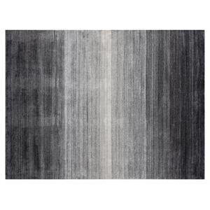 sunpan lagos 9x12 modern viscose fabric hand-loomed rug in gray
