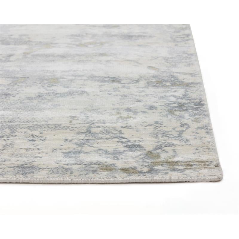 Sunpan Marrakech 9x12 Modern Viscose Fabric Hand-Loomed Rug in Gray