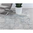 Sunpan Marrakech 9x12 Modern Viscose Fabric Hand-Loomed Rug in Gray