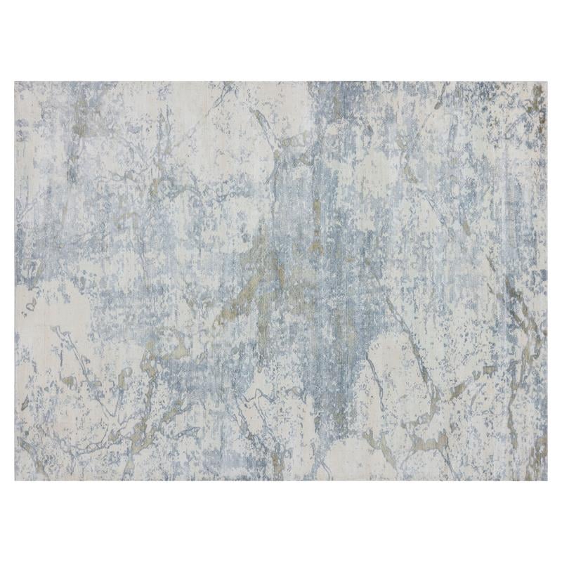 Sunpan Marrakech 9x12 Modern Viscose Fabric Hand-Loomed Rug in Gray