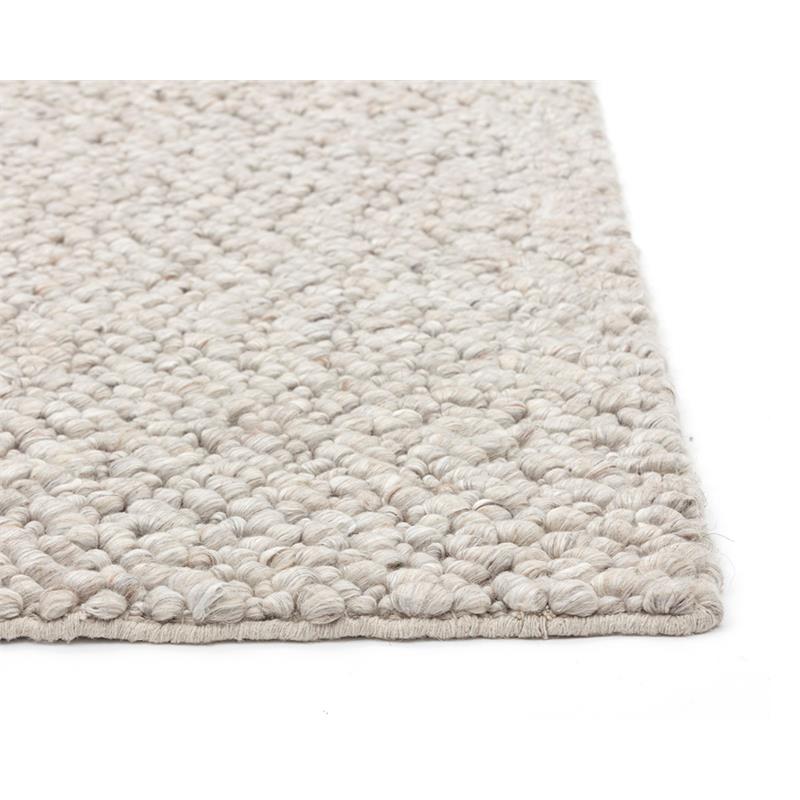 Sunpan Umea 5x8 Contemporary Wool Hand-Woven Rug in Gray Finish