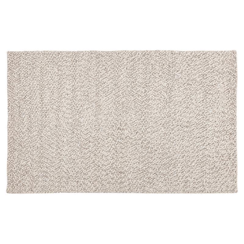 Sunpan Umea 5x8 Contemporary Wool Hand-Woven Rug in Gray Finish