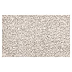 sunpan umea 5x8 contemporary wool hand-woven rug in gray finish