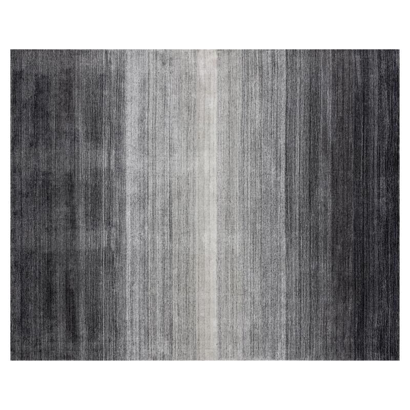 Sunpan Lagos 8x10 Modern Viscose Fabric Hand-Loomed Rug in Gray