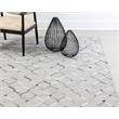 Sunpan Bordeaux 8x10 Modern Fabric Hand-Made Rug in Ivory/Gray