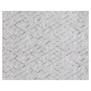 sunpan bordeaux 8x10 modern fabric hand-made rug in ivory/gray