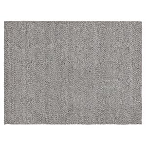 sunpan umea 9x12 contemporary wool hand-woven rug in silver finish