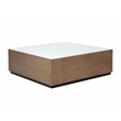 Shiloh Coffee Table - White Glass Top and Gold Steel Base