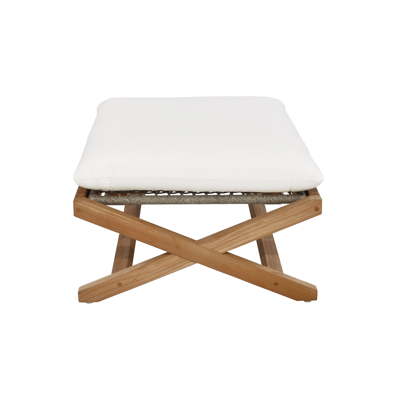 Sunpan Bari Outdoor Stool - Natural - Stinson White