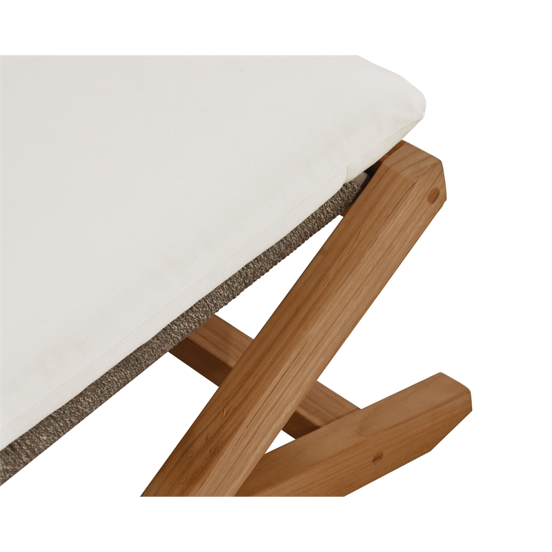 Sunpan Bari Outdoor Stool - Natural - Stinson White