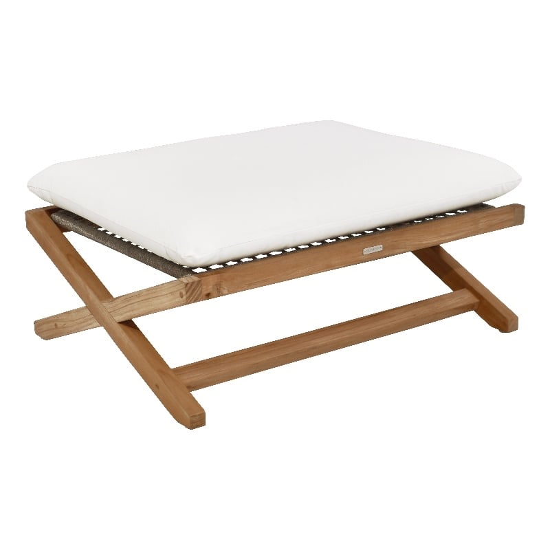 Sunpan Bari Outdoor Stool - Natural - Stinson White