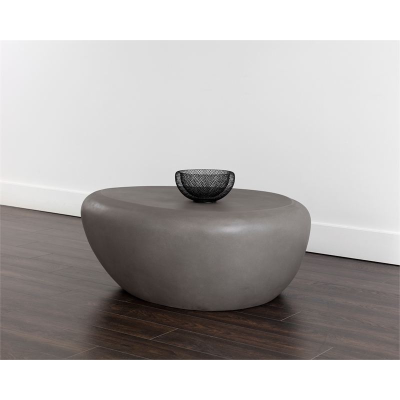 Sunpan Corvo Concrete Coffee Table - Small - Gray