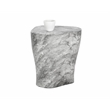 Sunpan Dali Concrete End Table - Large - Marble Look - Gray