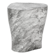 Sunpan Dali Concrete End Table - Large - Marble Look - Gray