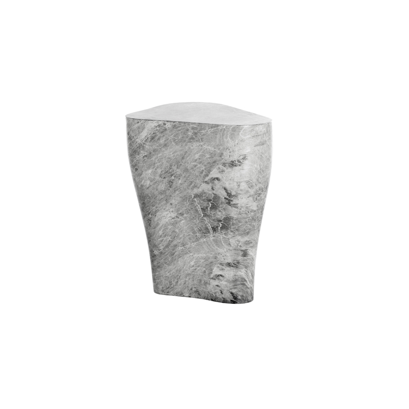Sunpan Dali Concrete End Table - Small - Marble Look - Gray