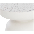 Sunpan Lucida Concrete End Table - Terrazzo - White