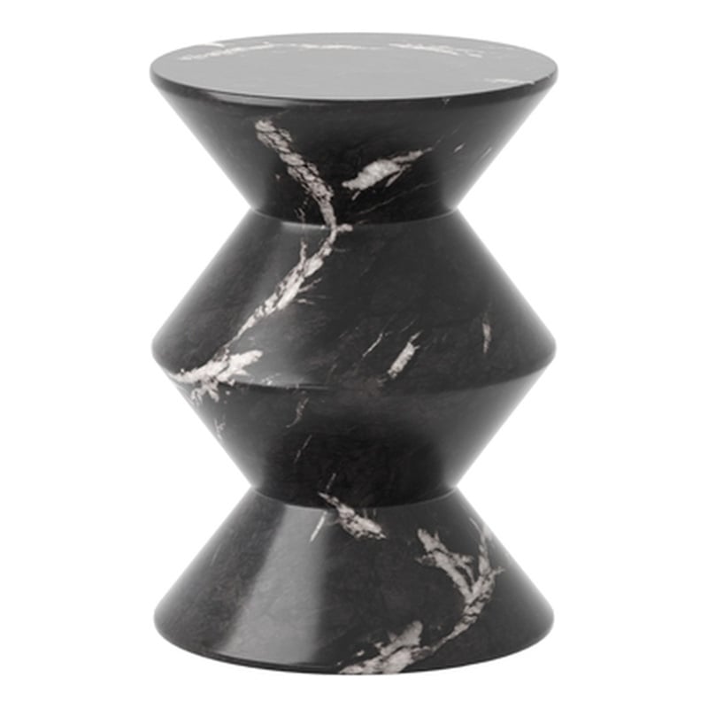Sunpan Union Concrete End Table - Marble Look - Black