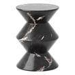 Sunpan Union Concrete End Table - Marble Look - Black
