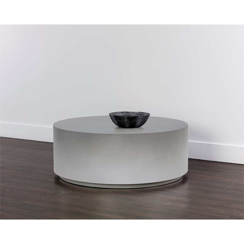 Sunpan Perfetti Concrete Round Coffee Table - Ombre
