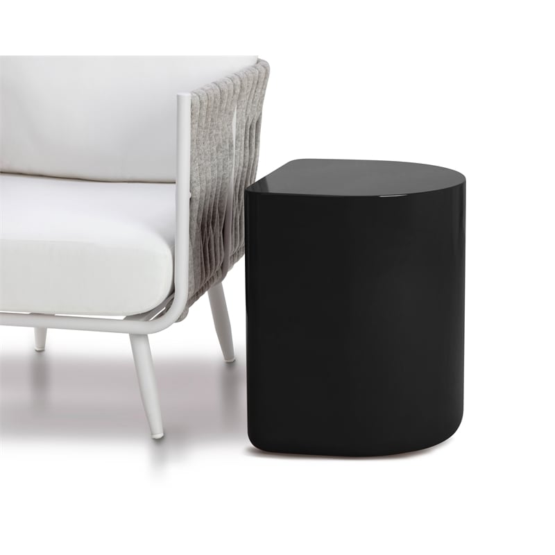 Brant House Dree Concrete End Table - Black