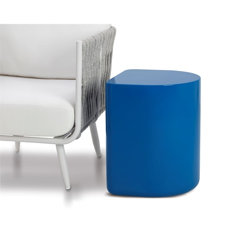 Brant House Dree Concrete End Table - Blue