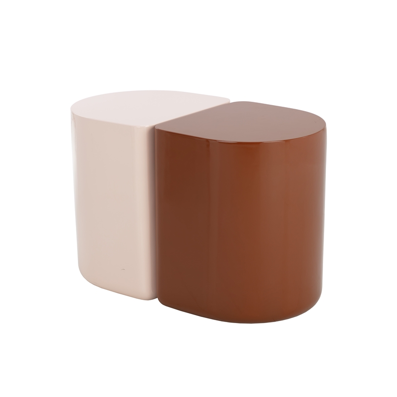 Brant House Dree Concrete End Table - Terra Cotta