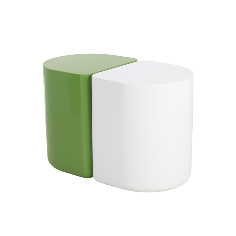Brant House Dree Concrete End Table - White