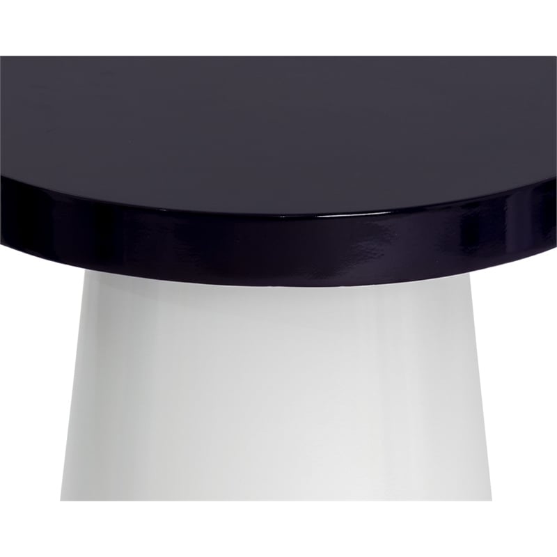 Brant House Porcini Concrete End Table - Large - Navy / White