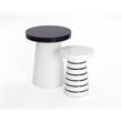 Brant House Porcini Concrete End Table - Large - Navy / White