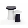 Brant House Porcini Concrete End Table - Large - Navy / White
