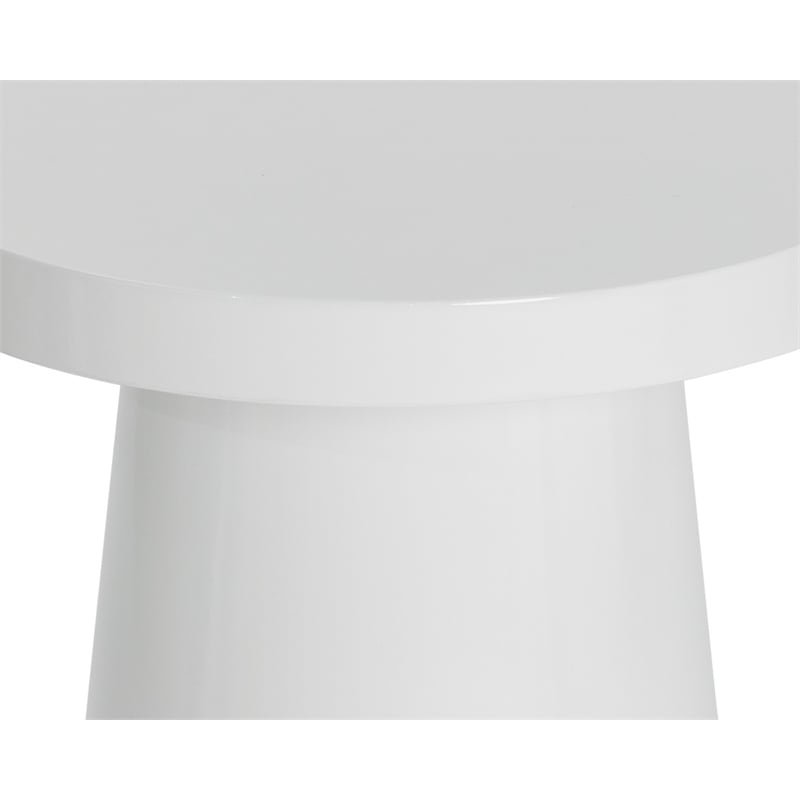 Brant House Porcini Concrete End Table - Large - White