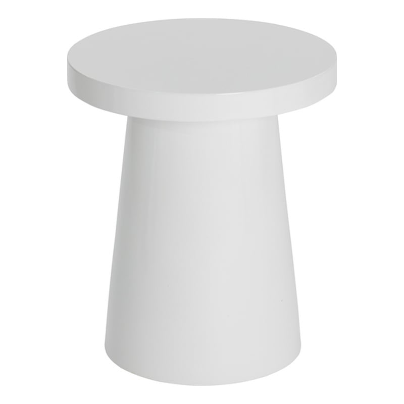 Brant House Porcini Concrete End Table - Large - White