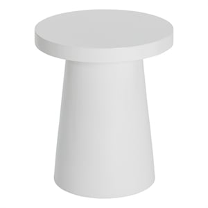 Brant House Porcini Concrete End Table - Large - White