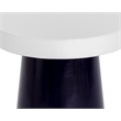 Brant House Porcini Concrete End Table - Small - White / Navy