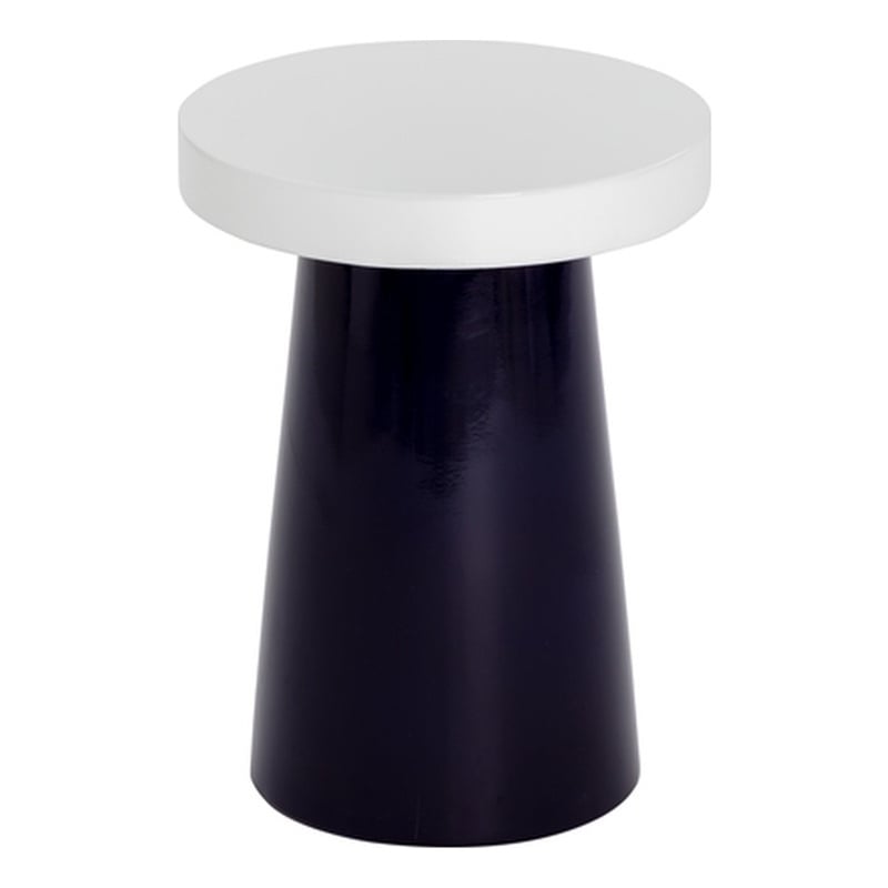 Brant House Porcini Concrete End Table - Small - White / Navy