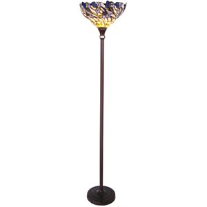 chloe 1 light tiffany-style iris torchiere floor lamp 17
