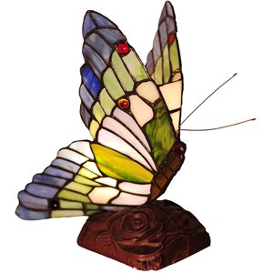 chloe kacy 3 tiffany-style 1 light butterfly accent table lamp 10