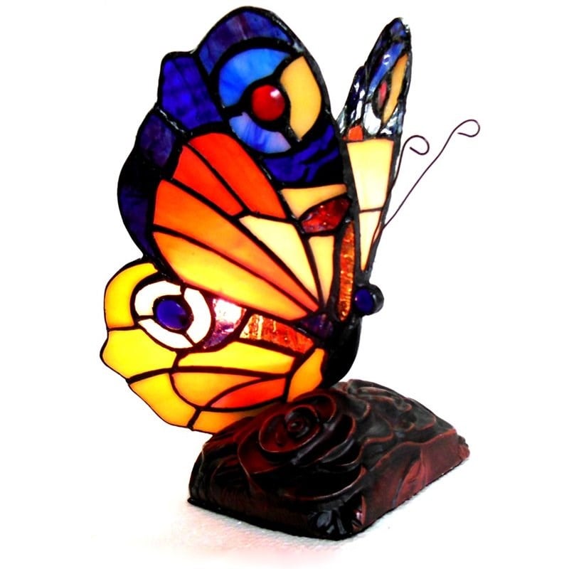 CHLOE Kacy 6 Tiffany-style 1 Light Butterfly Accent Table Lamp 9